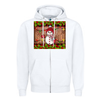 White snowman Christmas Zipper Hoodie - JahusDesignShop