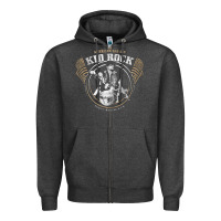 Charcoal Heather kid rock Zipper Hoodie - artisFamous