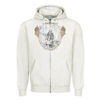 Oatmeal Heather kid rock Zipper Hoodie - artisFamous