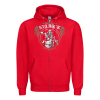 Red kid rock Zipper Hoodie - artisFamous