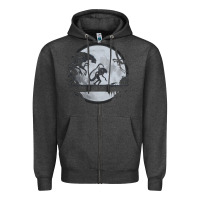 Charcoal Heather alien mata Zipper Hoodie - artisFamous