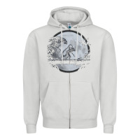 Dove Grey alien mata Zipper Hoodie - artisFamous