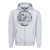 Heather Grey alien mata Zipper Hoodie - artisFamous
