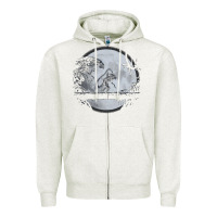 Oatmeal Heather alien mata Zipper Hoodie - artisFamous