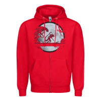 Red alien mata Zipper Hoodie - artisFamous