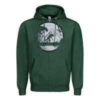Sports Green alien mata Zipper Hoodie - artisFamous