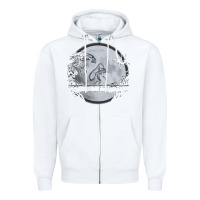 White alien mata Zipper Hoodie - artisFamous