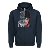 Navy dearly beloved we are gathered here Zipper Hoodie - artisFamous