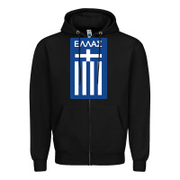 Black greece national football Zipper Hoodie - artisFamous