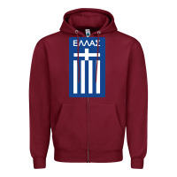 Burgundy greece national football Zipper Hoodie - artisFamous
