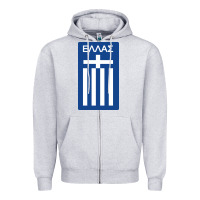 Heather Grey greece national football Zipper Hoodie - artisFamous