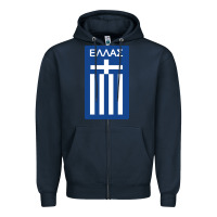 Navy greece national football Zipper Hoodie - artisFamous