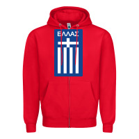 Red greece national football Zipper Hoodie - artisFamous