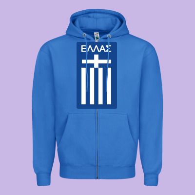 Greece National Football Zipper Hoodie Designed By Artisfamous