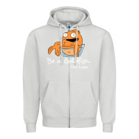 Dove Grey be a goldfish ted losso Zipper Hoodie - artisFamous