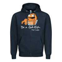 Navy be a goldfish ted losso Zipper Hoodie - artisFamous