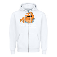 White be a goldfish ted losso Zipper Hoodie - artisFamous