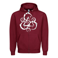 Burgundy coheed and cambria Zipper Hoodie - artisFamous