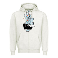 Oatmeal Heather The Jetsons funny robot cartoon Zipper Hoodie - artisFamous