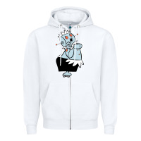 White The Jetsons funny robot cartoon Zipper Hoodie - artisFamous