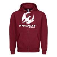 Burgundy pivot cycles Zipper Hoodie - artisFamous