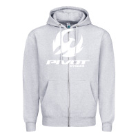 Heather Grey pivot cycles Zipper Hoodie - artisFamous