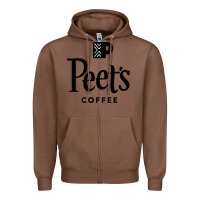 Chestnut Coffee Art Zipper Hoodie - artisFamous