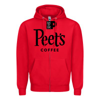 Red Coffee Art Zipper Hoodie - artisFamous