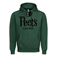 Sports Green Coffee Art Zipper Hoodie - artisFamous