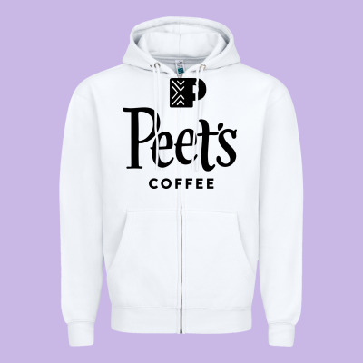Coffee Art Zipper Hoodie Designed By Artisfamous