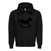 Black i rock funny Zipper Hoodie - artisFamous