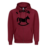 Burgundy i rock funny Zipper Hoodie - artisFamous