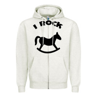 Oatmeal Heather i rock funny Zipper Hoodie - artisFamous