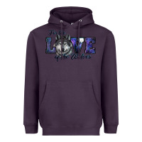Plum For The Love Of The Wolves Heavyweight Hoodie - RanaPortraitStore
