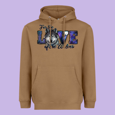 For The Love Of The Wolves Heavyweight Hoodie Designed By Ranaportraitstore