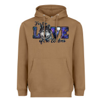 Toasted Coconut For The Love Of The Wolves Heavyweight Hoodie - RanaPortraitStore