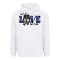 White For The Love Of The Wolves Heavyweight Hoodie - RanaPortraitStore