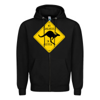 Black no kangaroos in austria Zipper Hoodie - artisFamous
