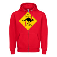 Red no kangaroos in austria Zipper Hoodie - artisFamous