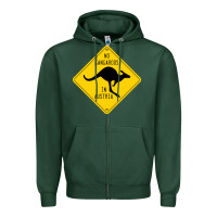Sports Green no kangaroos in austria Zipper Hoodie - artisFamous