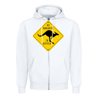 White no kangaroos in austria Zipper Hoodie - artisFamous