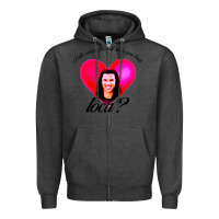 Charcoal Heather bella where the hell have you been loca Zipper Hoodie - artisFamous