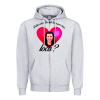 Heather Grey bella where the hell have you been loca Zipper Hoodie - artisFamous