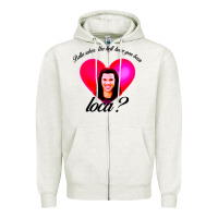Oatmeal Heather bella where the hell have you been loca Zipper Hoodie - artisFamous
