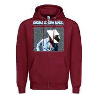 Burgundy bones owens Zipper Hoodie - artisFamous