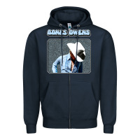 Navy bones owens Zipper Hoodie - artisFamous
