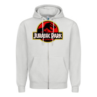 Dove Grey jurassicc park cartoon Zipper Hoodie - artisFamous