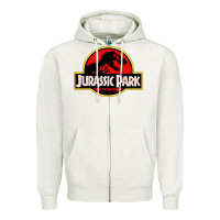 Oatmeal Heather jurassicc park cartoon Zipper Hoodie - artisFamous