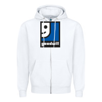 White Goodwill Zipper Hoodie - artisFamous