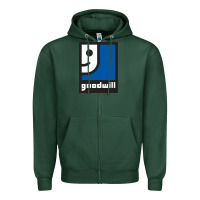 Sports Green Goodwill Zipper Hoodie - artisFamous